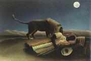 Henri Rousseau the sleeping gypsy oil painting artist